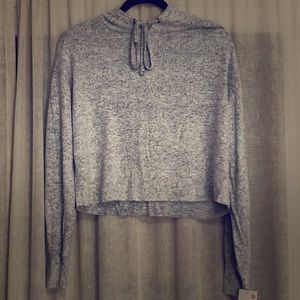 Grey Crop Sweatshirt
